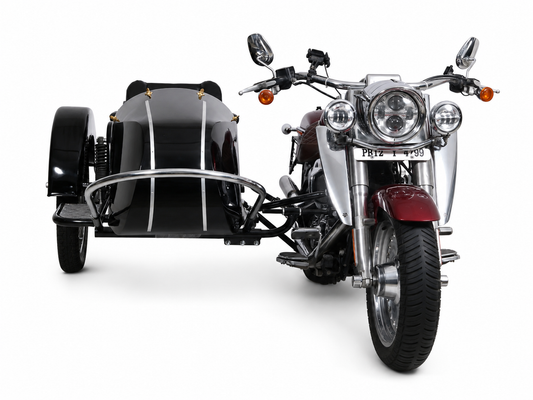 Motorcycle Sidecar Euro Model + Universal Mounting Kit | Fits Harley, Honda, Indian, etc.