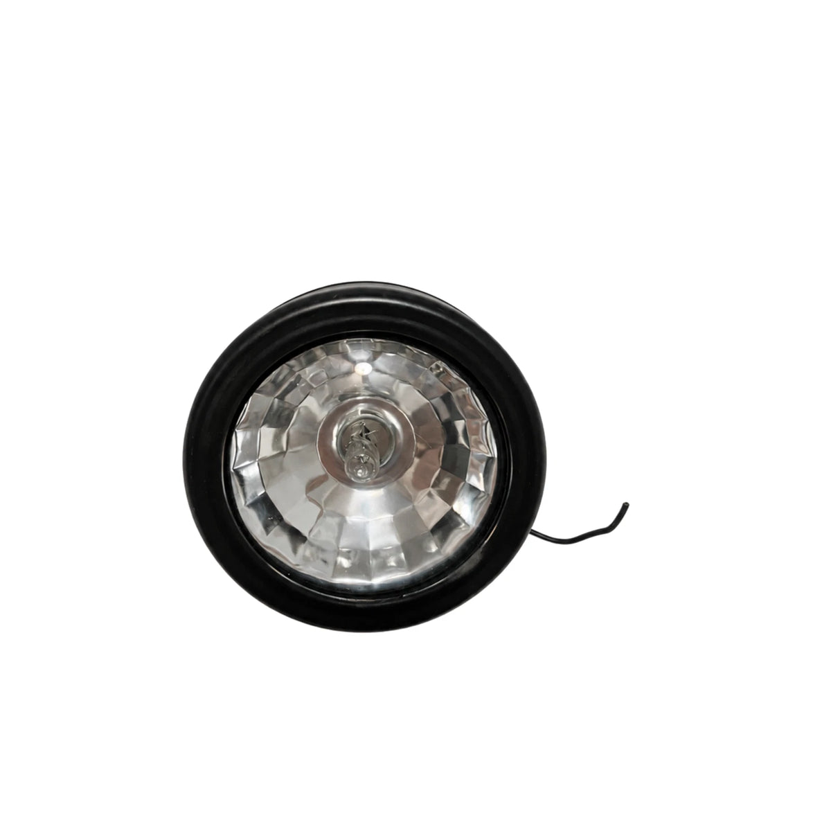 Universal black motorcycle sidecar headlight with attached wiring