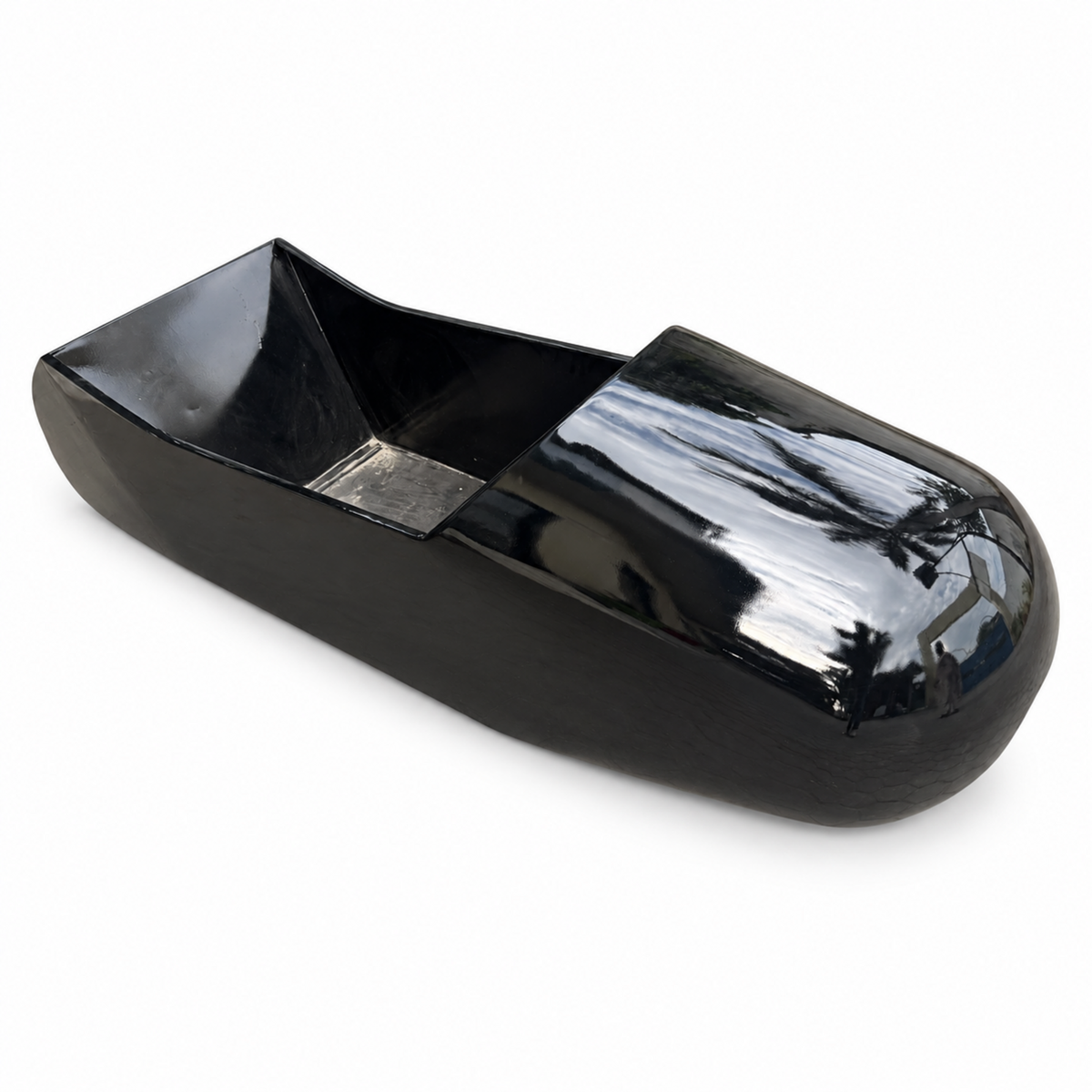 Rocket model black motorcycle sidecar replacement body only, opposite angle view