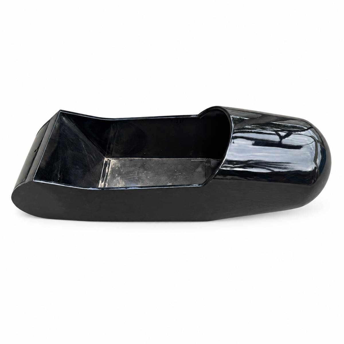 Rocket model motorcycle sidecar body only, black steel side profile