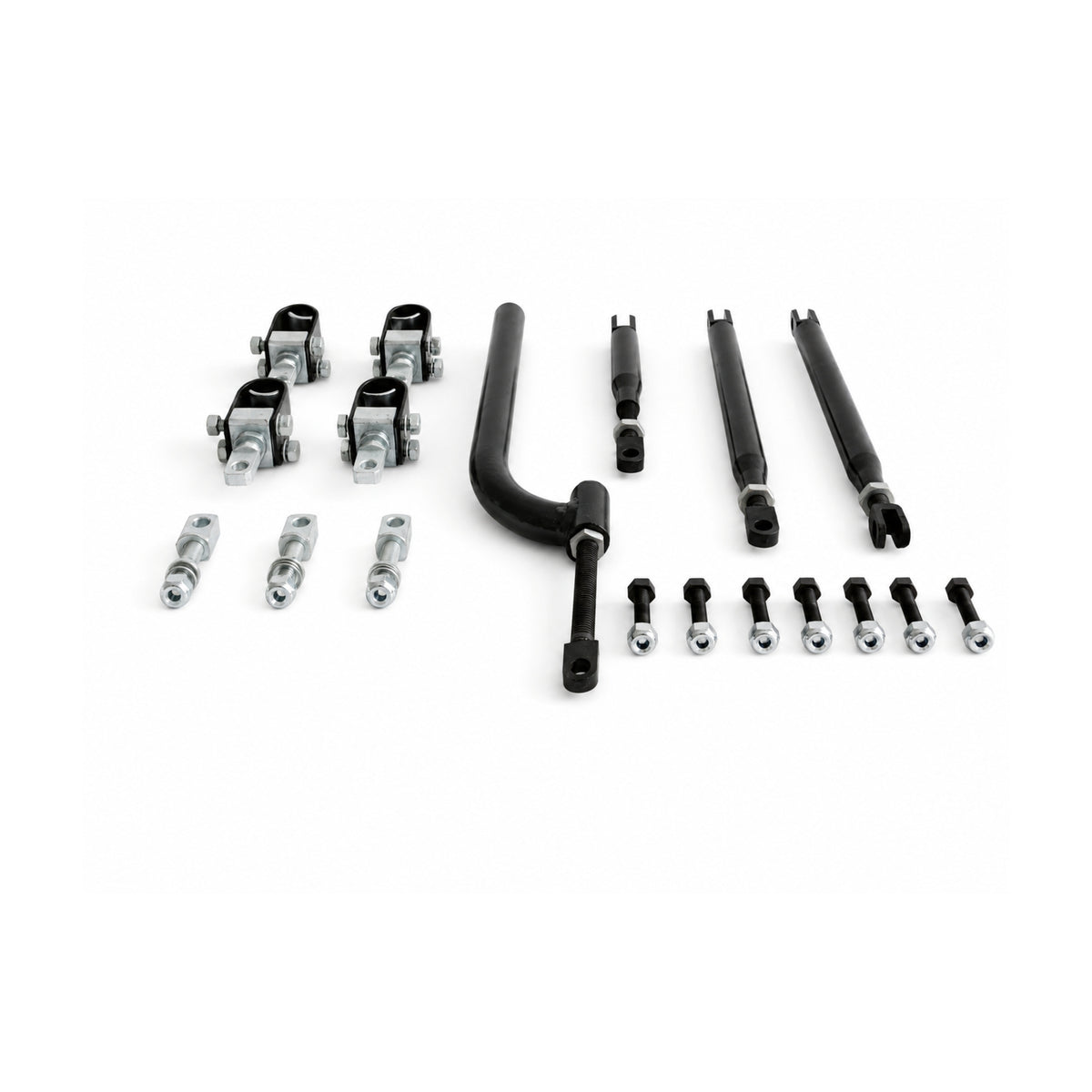 Heavy-duty universal sidecar mounting hardware kit for attaching a passenger sidecar to a motorcycle.”
“Complete universal motorcycle sidecar installation kit with adjustable mounting arms, frame clamps, and fasteners.
