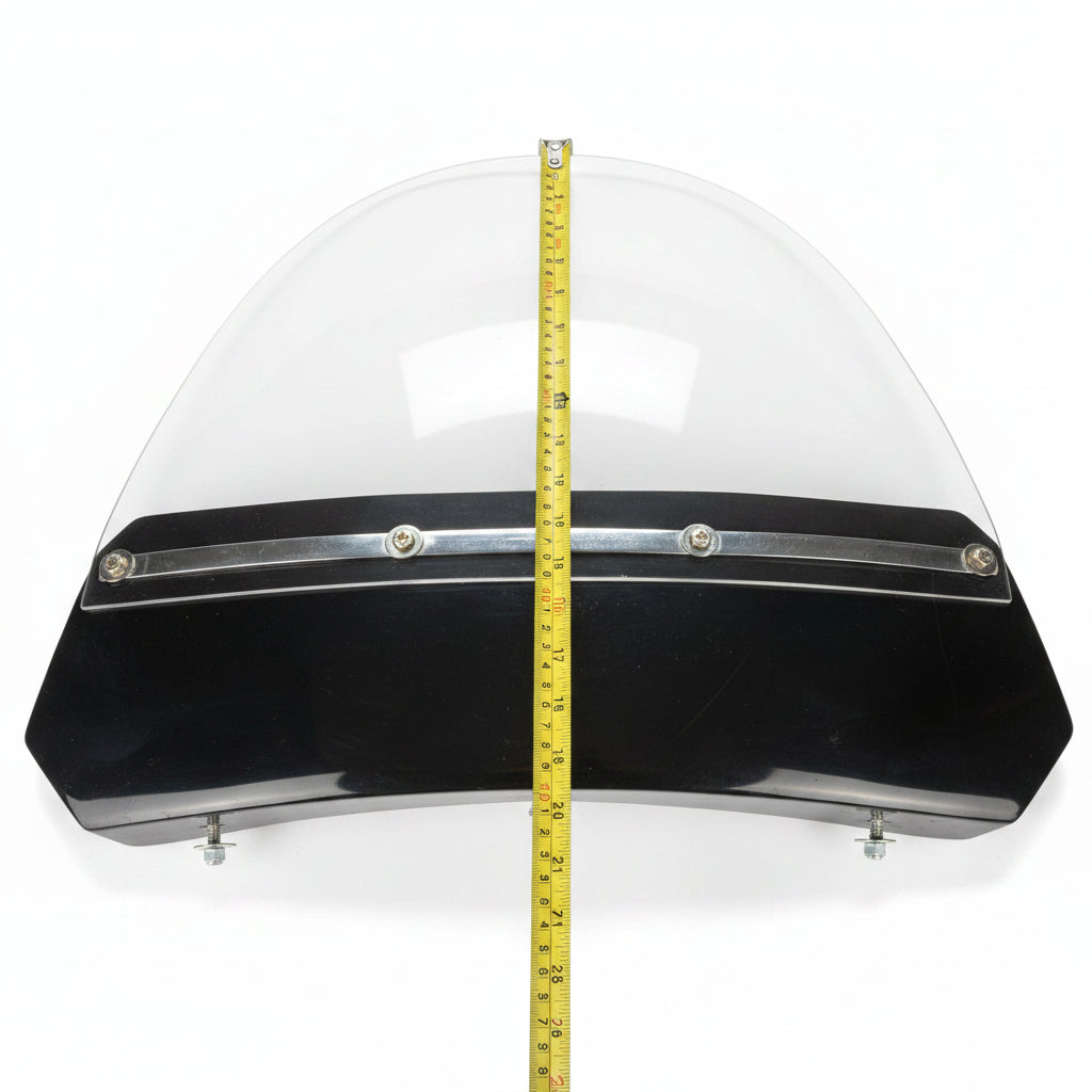 Motorcycle sidecar windshield overall measurement