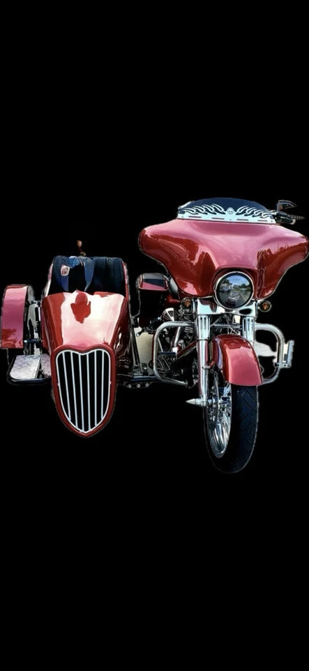 Motorcycle Sidecar Vox Model + Universal Mounting Kit | Fits Harley, Honda, Indian, etc..